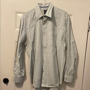 Men's Plaid Button-Down Shirt XL